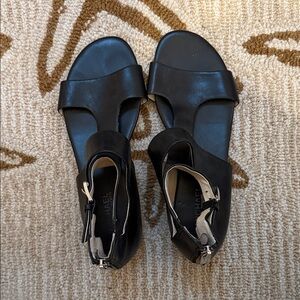 Michael Kors Black Leather Sandals